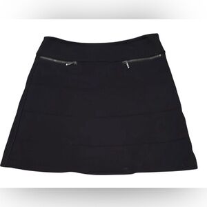 Athleta Black Mini Skirt with Zipper Accents Strata Women’s A Line sz. S